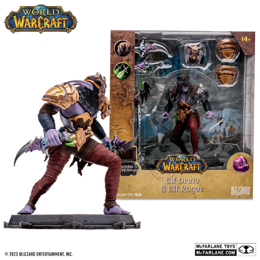 World of Warcraft 6 Inch Posed Figure Wave 1 - Elf Druid/ Rogue (Epic)