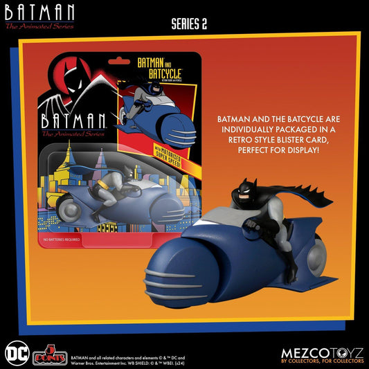 DC Batman the Animated Series 5 Points Deluxe Vehicle - Batcycle & Batman