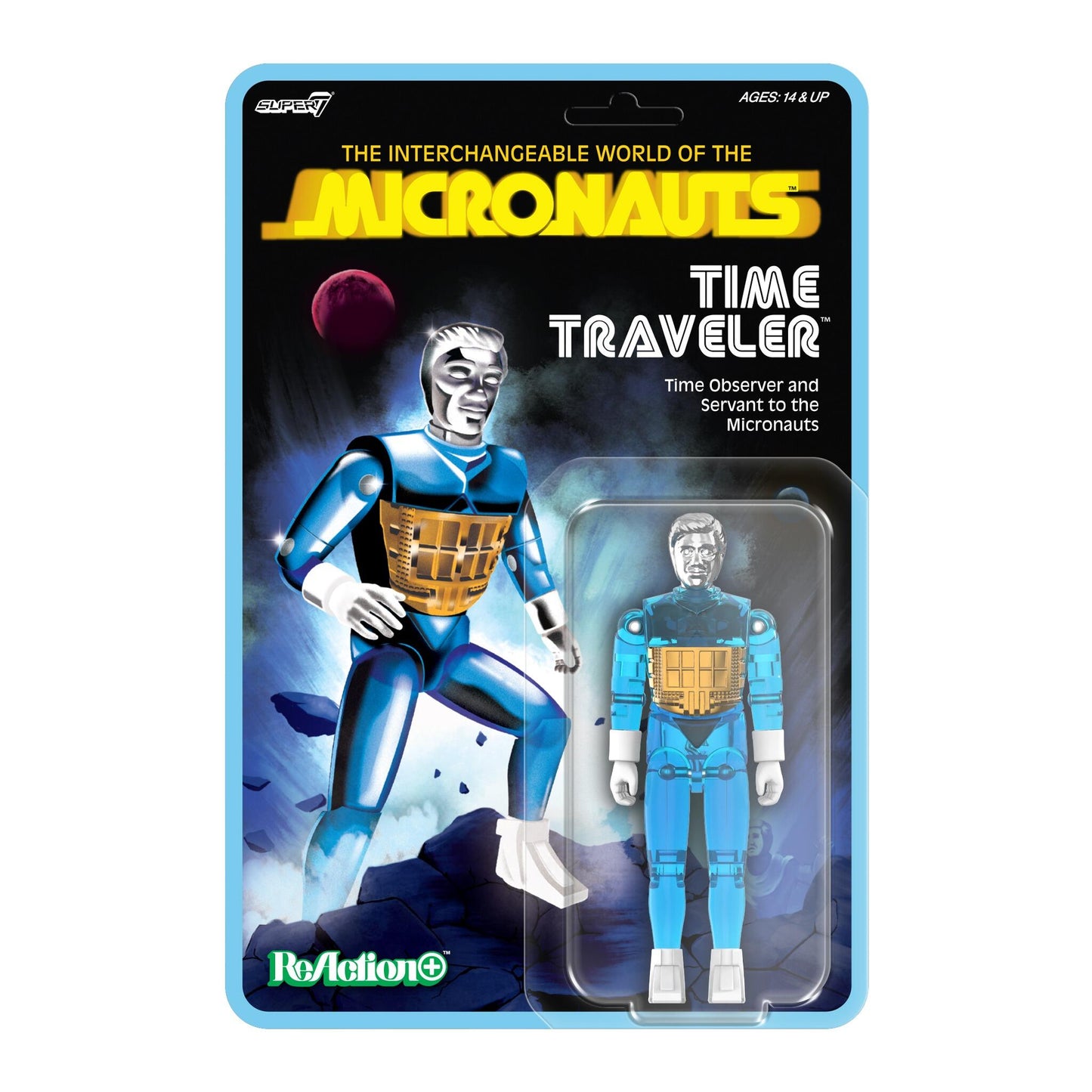 Micronauts ReAction+ Action figure Wave 03 - Time  (Translucent Blue)