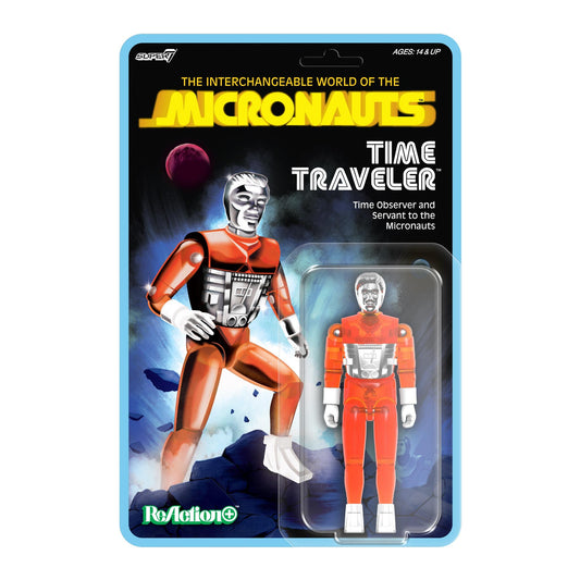 *PRE-ORDER Micronauts ReAction+ O-Ring Action Figure Wave 4 - Time Traveller (Translucent Orange)
