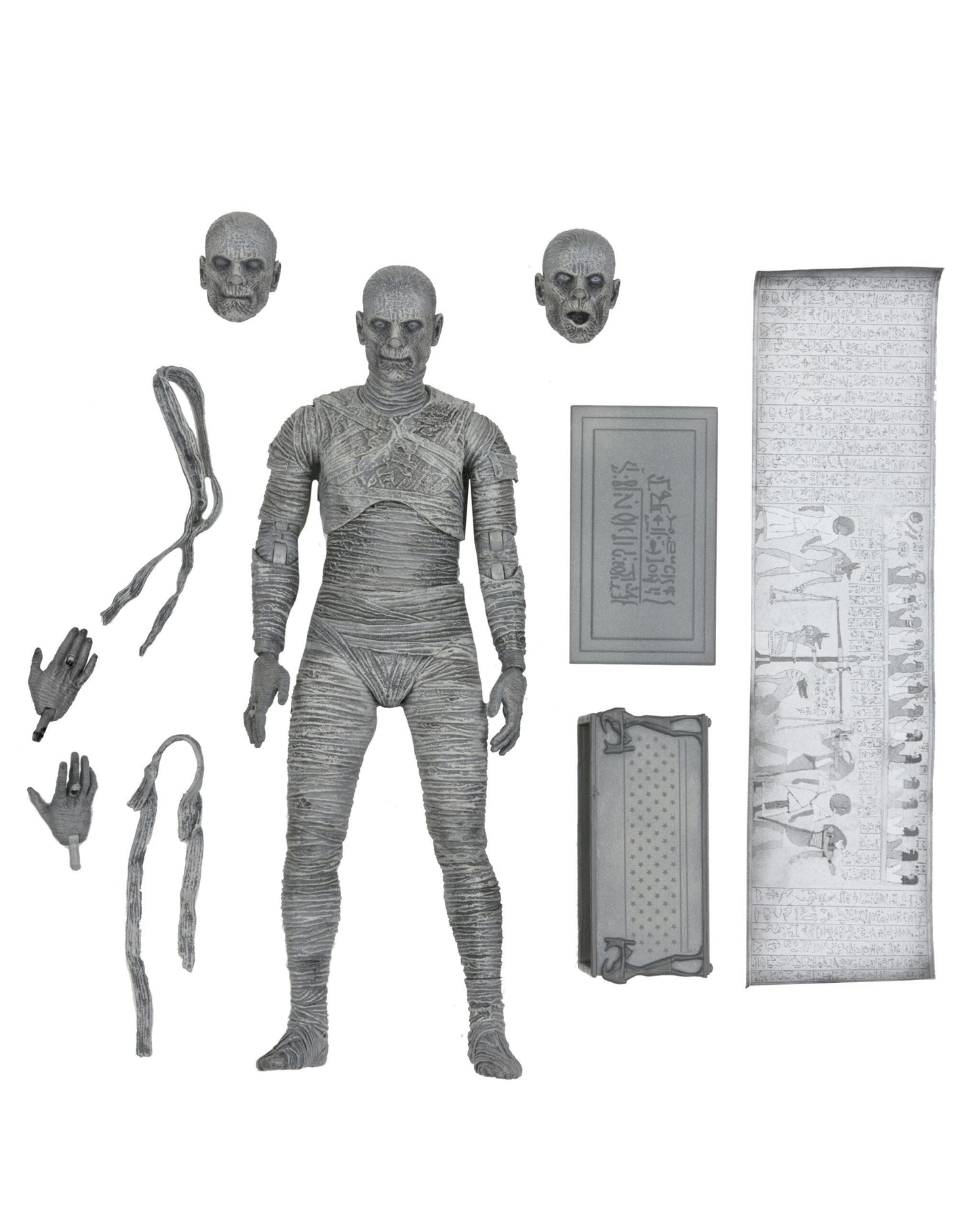 Universal Monsters Ultimate 7 Inch Scale Action Figure - The Mummy (Black & White)