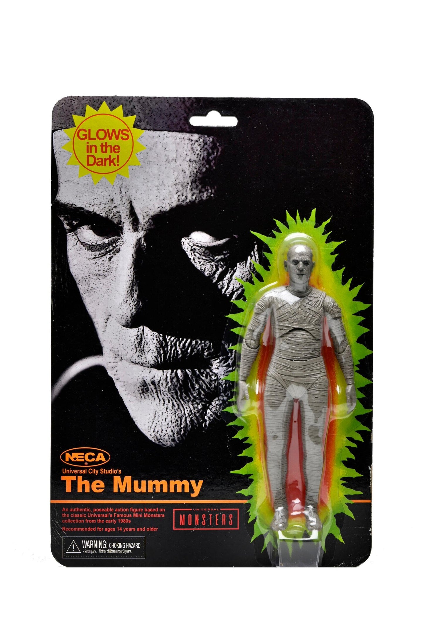 Universal Monsters Ultimate 7 Inch Scale Retro Action Figure - The Mummy (Glow In The Dark)