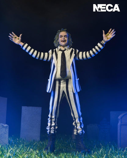 Beetlejuice 1988 7 Inch Action Figure - Beetlejuice (Striped Suit)