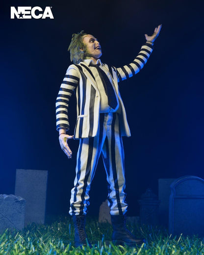 Beetlejuice 1988 7 Inch Action Figure - Beetlejuice (Striped Suit)