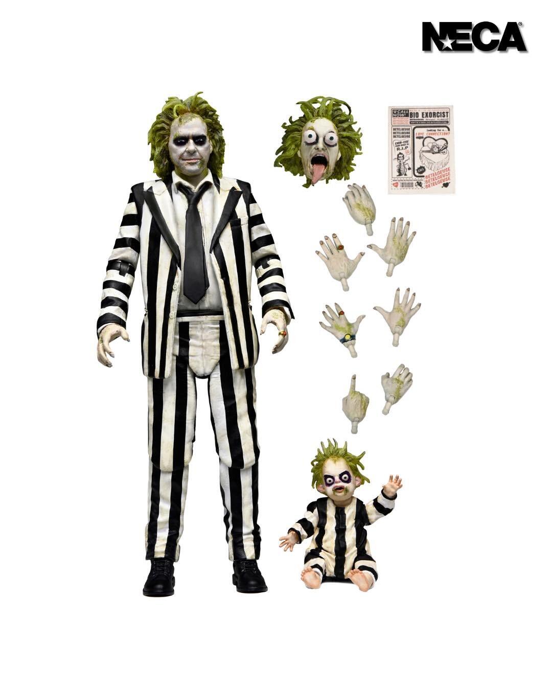 Beetlejuice Beetlejuice 7 Inch Ultimate Action Figure - Beetlejuice (Striped Suit)