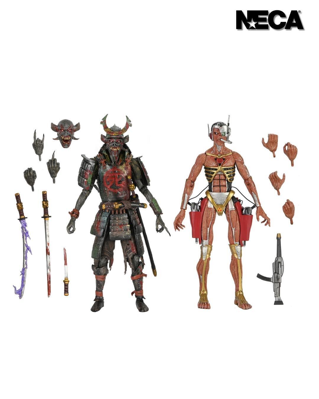 Iron Maiden Future Past World Tour Ultimate 7 Inch Scale Action Figure 2-Pack - Samurai Eddie & Cyborg Eddie