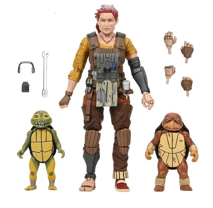 Teenage Mutant Ninja Turtles The Last Ronin Comic 7 Inch Ultimate Action Figure - Grammy April With Baby Yi & Moja