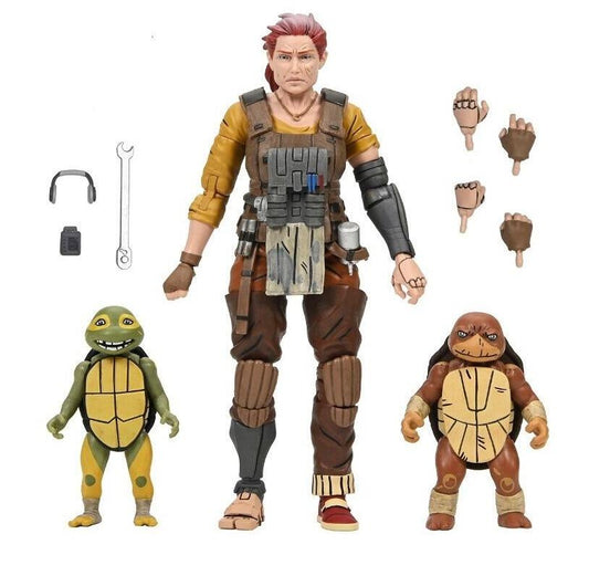 Teenage Mutant Ninja Turtles The Last Ronin Comic 7 Inch Ultimate Action Figure - Grammy April With Baby Yi & Moja