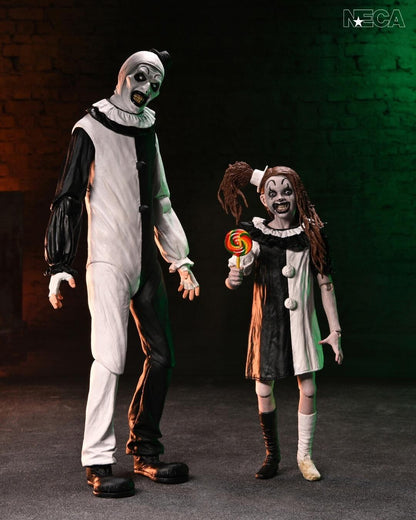 *PRE-ORDER Terrifier Ultimate 7 Inch Scale Action Figure 2 Pack - Art The Clown & Little Pale Girl