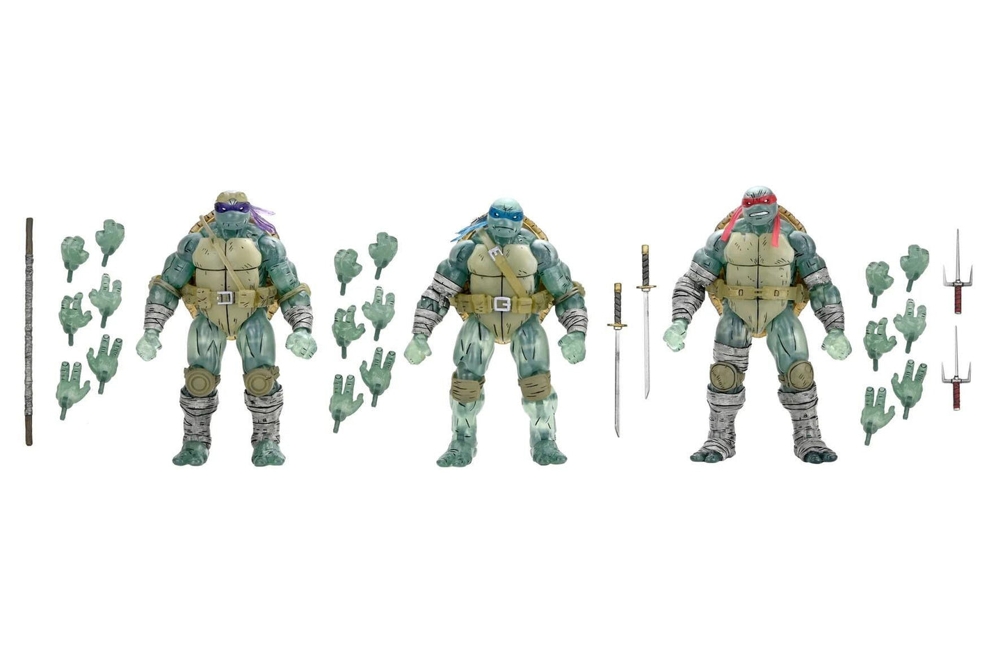 Teenage Mutant Ninja Turtles Comic 7 Inch Ultimate Action Figure 3-Pack - Ghost Brothers