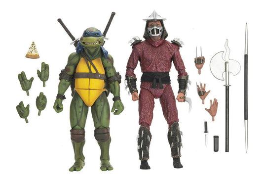 Teenage Mutant Ninja Turtles 1990 Movie 7 Inch Ultimate Action Figure - Shredder & Leonardo (Roof Top)