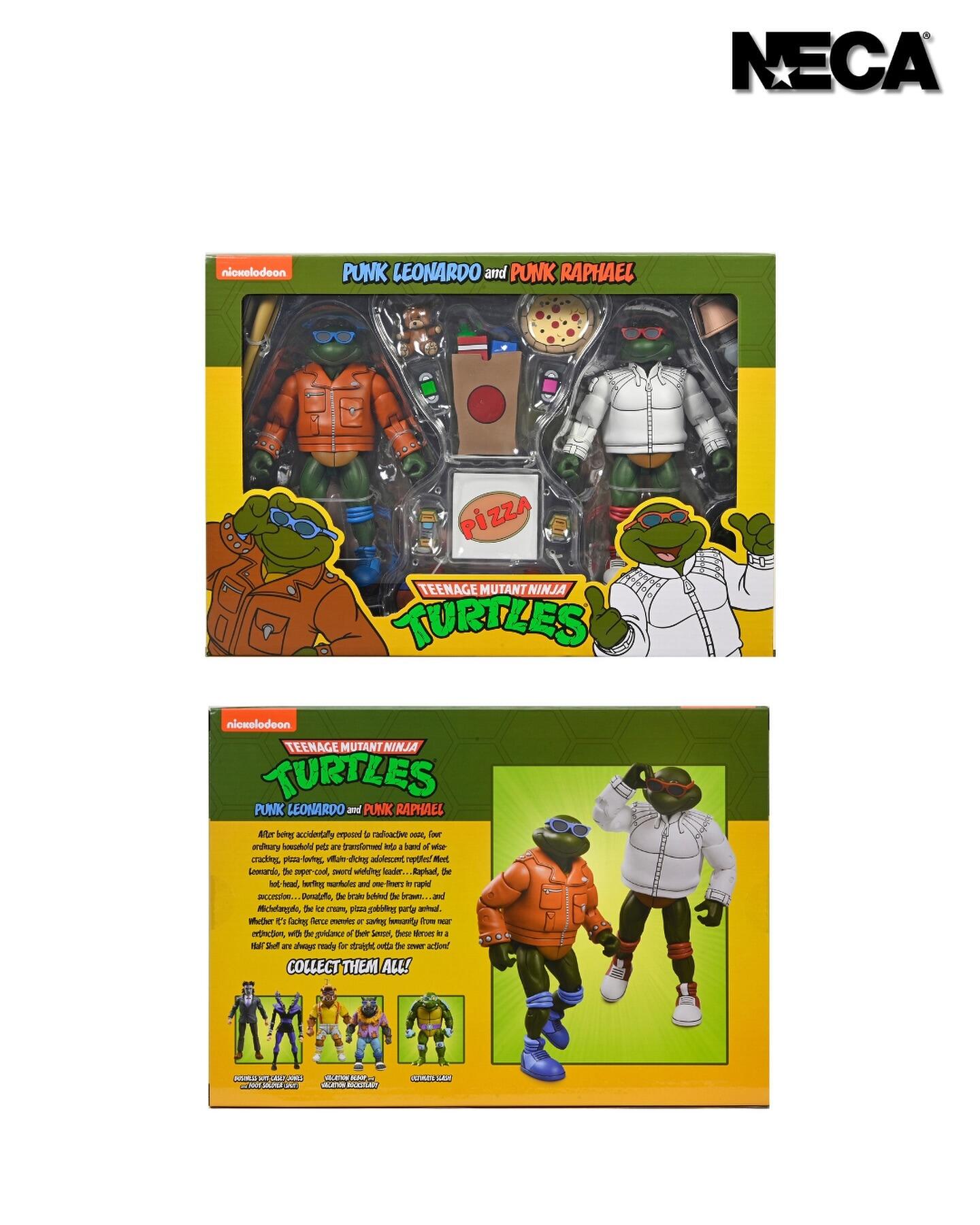 Teenage Mutant Ninja Turtles Cartoon 7 Inch Ultimate Action Figure 2-Pack - Punk Leonardo & Punk Raphael