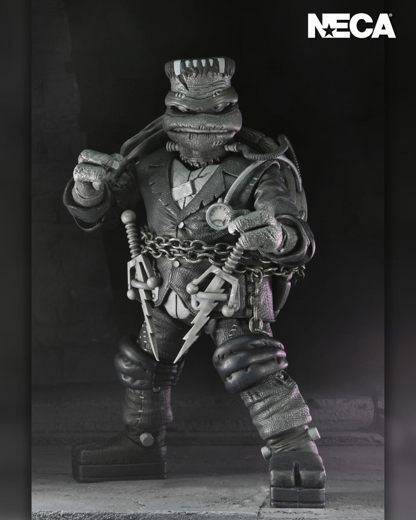 Universal Monsters x Teenage Mutant Ninja Turtles Action Figure 4-Pack - The Turtles (Black And White)