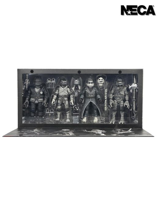 Universal Monsters x Teenage Mutant Ninja Turtles Action Figure 4-Pack - The Turtles (Black And White)