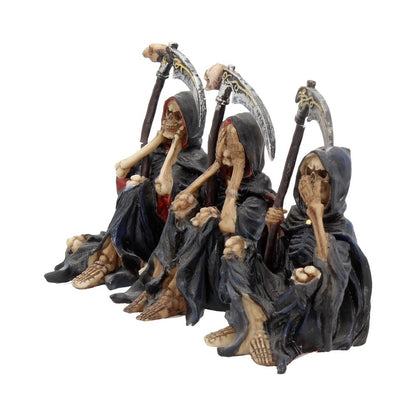 Nemesis Now 4 Inch Resin Collectible Figurine Set - Three Wise Grim Reapers