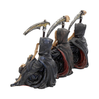 Nemesis Now 4 Inch Resin Collectible Figurine Set - Three Wise Grim Reapers