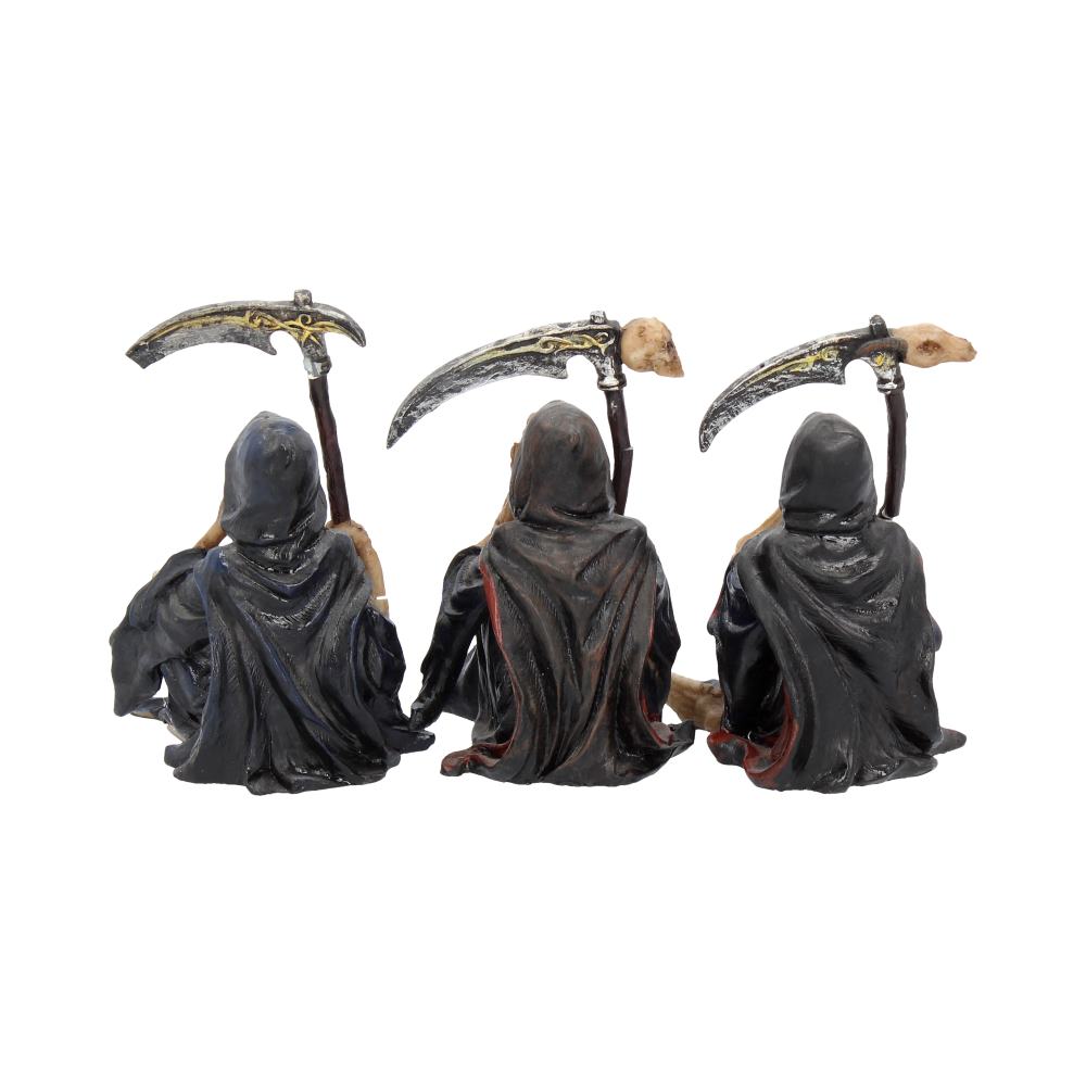 Nemesis Now 4 Inch Resin Collectible Figurine Set - Three Wise Grim Reapers