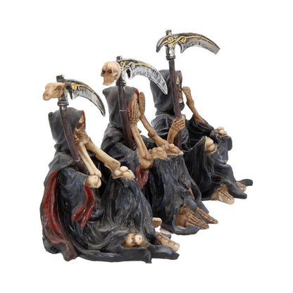 Nemesis Now 4 Inch Resin Collectible Figurine Set - Three Wise Grim Reapers