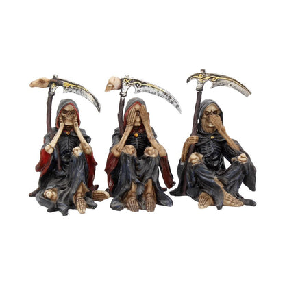 Nemesis Now 4 Inch Resin Collectible Figurine Set - Three Wise Grim Reapers