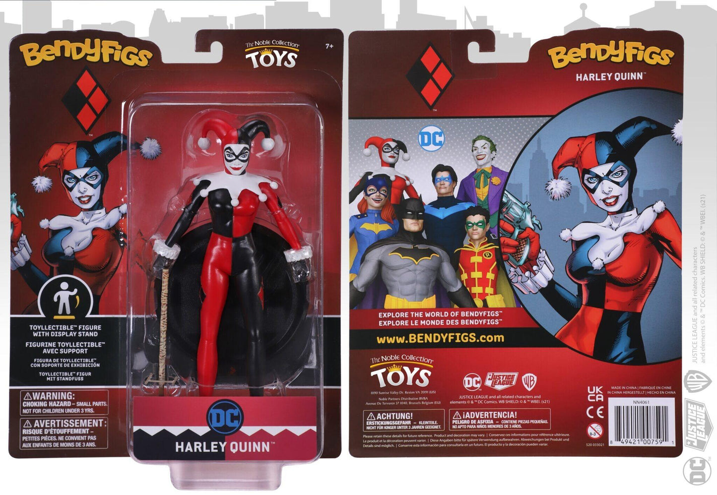 DC Bendyfigs Action Figure - Harley Quinn Jester (possibly non-mint)