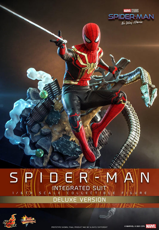 Spider-Man Intergrated Suit (Deluxe) - Spider-Man: No Way Home Marvel Hot Toys Collectibles 1/6 Scale Action Figure