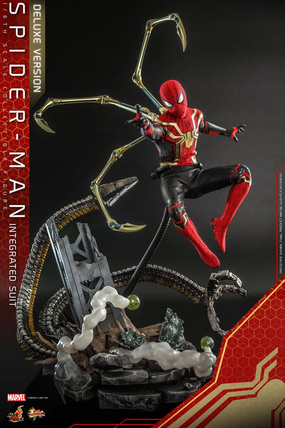 Spider-Man Intergrated Suit (Deluxe) - Spider-Man: No Way Home Marvel Hot Toys Collectibles 1/6 Scale Action Figure
