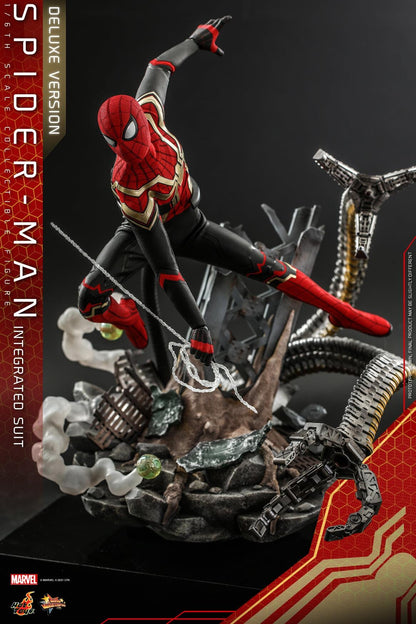 Spider-Man Intergrated Suit (Deluxe) - Spider-Man: No Way Home Marvel Hot Toys Collectibles 1/6 Scale Action Figure