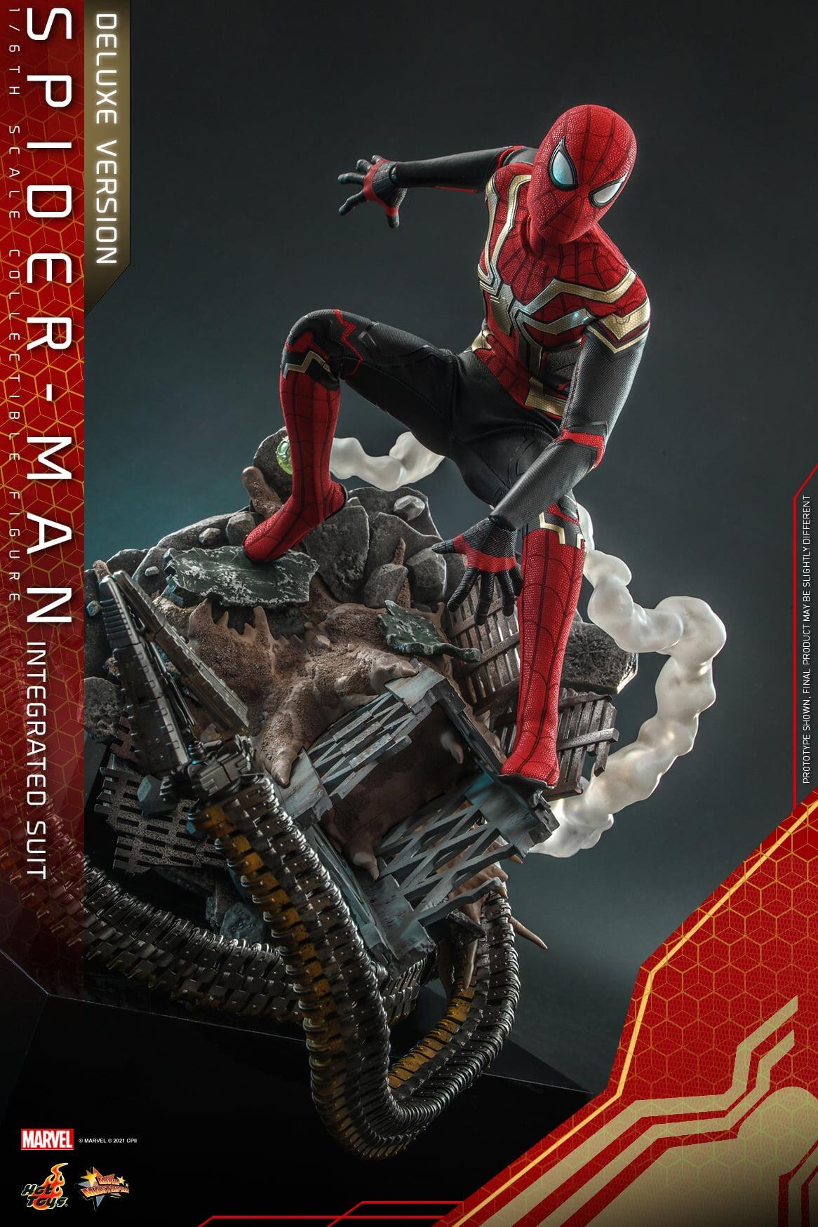 Spider-Man Intergrated Suit (Deluxe) - Spider-Man: No Way Home Marvel Hot Toys Collectibles 1/6 Scale Action Figure