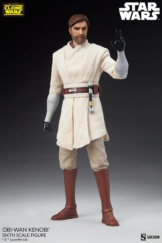 Obi-Wan Kenobi - Star Wars: The Clone Wars Sideshow Collectibles 1/6 Scale Action Figure