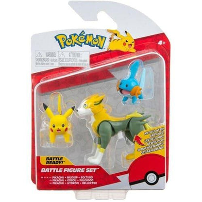 Pokémon Battle Figure 3 Pack W12 - Pikachu, Mudkip & Boltund