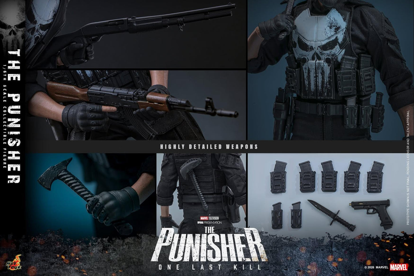 *PRE-ORDER The Punisher - Marvel The Punisher: One Last Kill Hot Toys Collectibles 1/6 Scale Action Figure