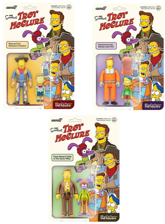 The Simpsons ReAction Action Figure Wave 2 - Troy McClure Set of 3