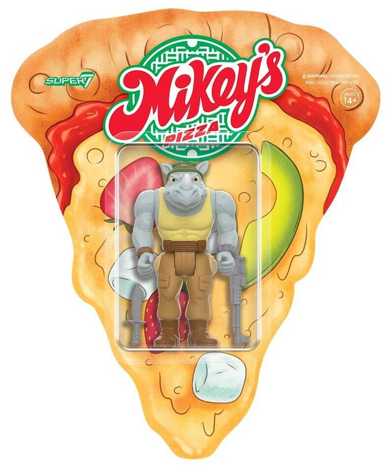 Teenage Mutant Ninja Turtles SDCC 2024 SAF UK Exclusive ReAction Figure - Rocksteady (Mikey's Pizza)
