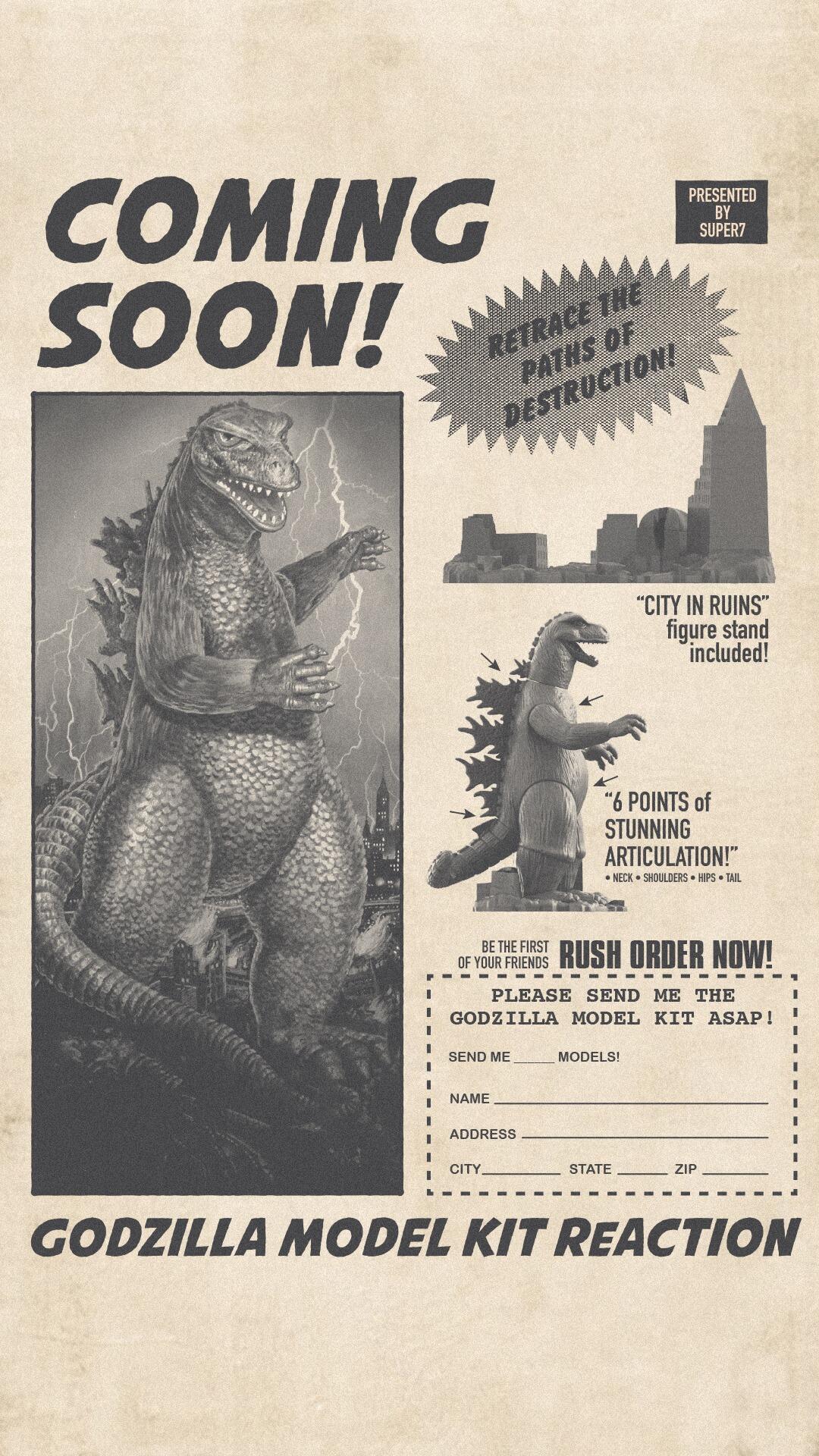 TOHO Godzilla Reaction SDCC 2024 SAF UK Exclusive Action Figure - Godzilla (Model Kit)