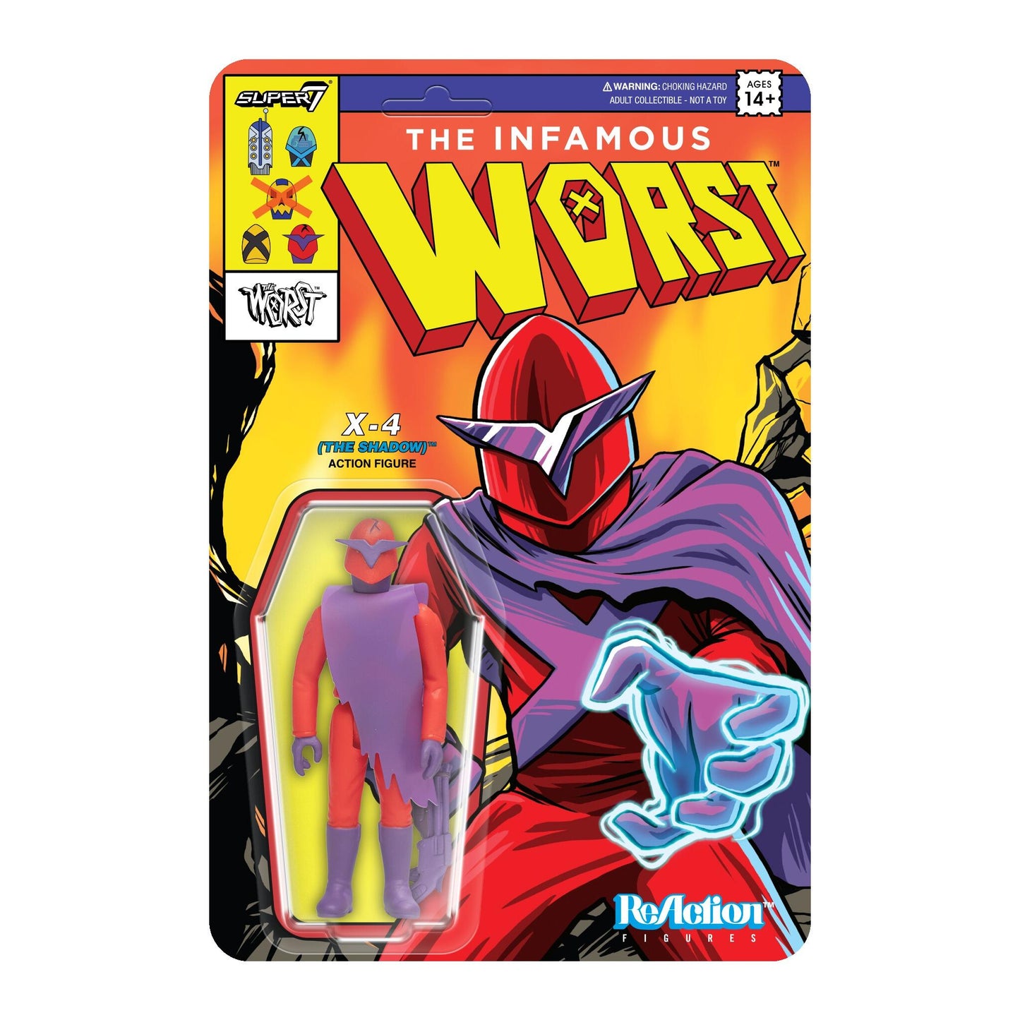 The Worst SDCC 2024 SAF UK Exclusive ReAction Figure - X-4 (The Shadow)
