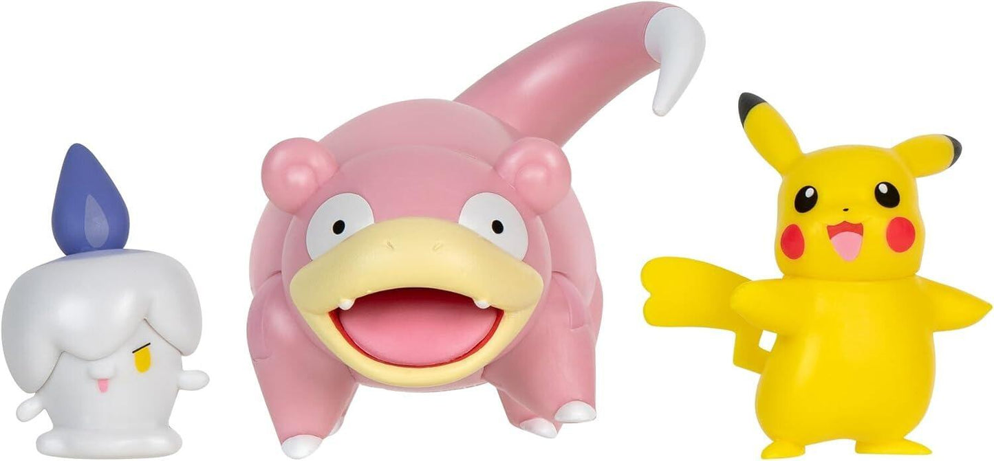 Pokémon Battle Figure 3 Pack W18 - Pikachu, Litwick & Slowpoke
