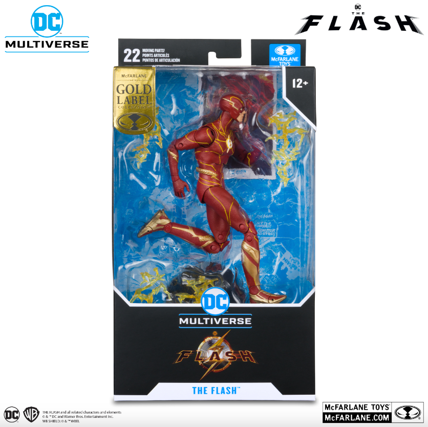 DC The Flash Movie 7 Inch Action Figure - The Flash (Speed Force Variant) (Gold Label)