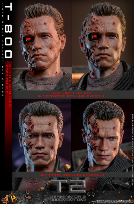 *PRE-ORDER T-800 Terminator (Battle Damaged 2.0) Hot Toys Collectibles 1/6 Scale Action Figure