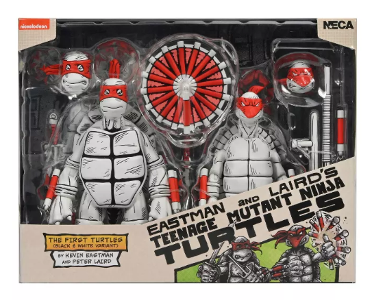 Teenage Mutant Ninja Turtles Comic 7 Inch Ultimate Action Figure 2-Pack - The First Turtles (Black and White)