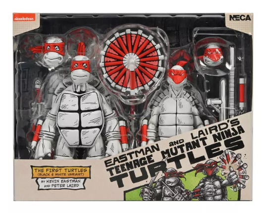 Teenage Mutant Ninja Turtles Comic 7 Inch Ultimate Action Figure 2-Pack - The First Turtles (Black and White)