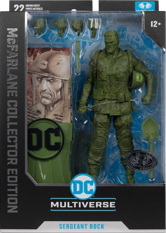 DC McFarlane Collector Edition #14 7 Inch Action Figure - Sergeant Rock (Platinum Edition)