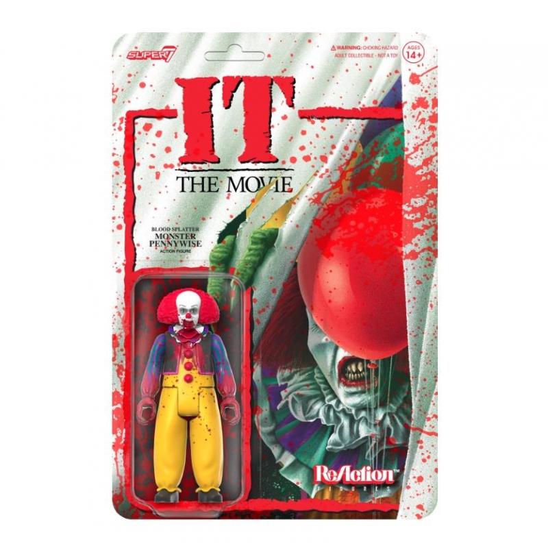 IT PENNYWISE MONSTER (Blood Splatter) Wave 2 REACTION ACTION FIGURE