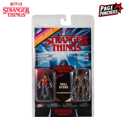 Stranger Things 3inch Action Figure w/ Comic 2-pack Wave 1 - Will Byers & Demogorgon