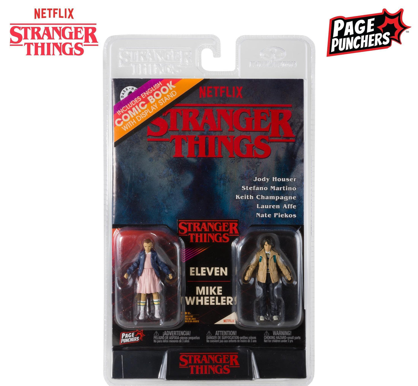 Stranger Things 3inch Action Figure w/ Comic 2-pack Wave 1 - Eleven & Mike Wheeler