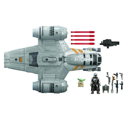 Star Wars Mission Fleet Deluxe Action Figure - Razor Crest with The Mandalorian & The Child