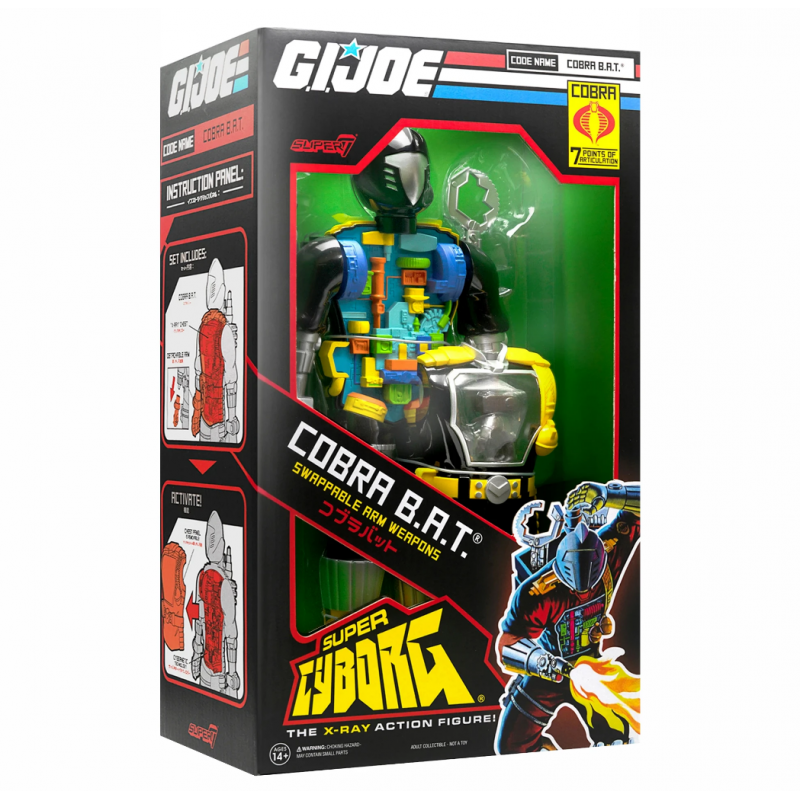 GI Joe Super7 12 Inch Super Cyborg Figure - Cobra B.A.T