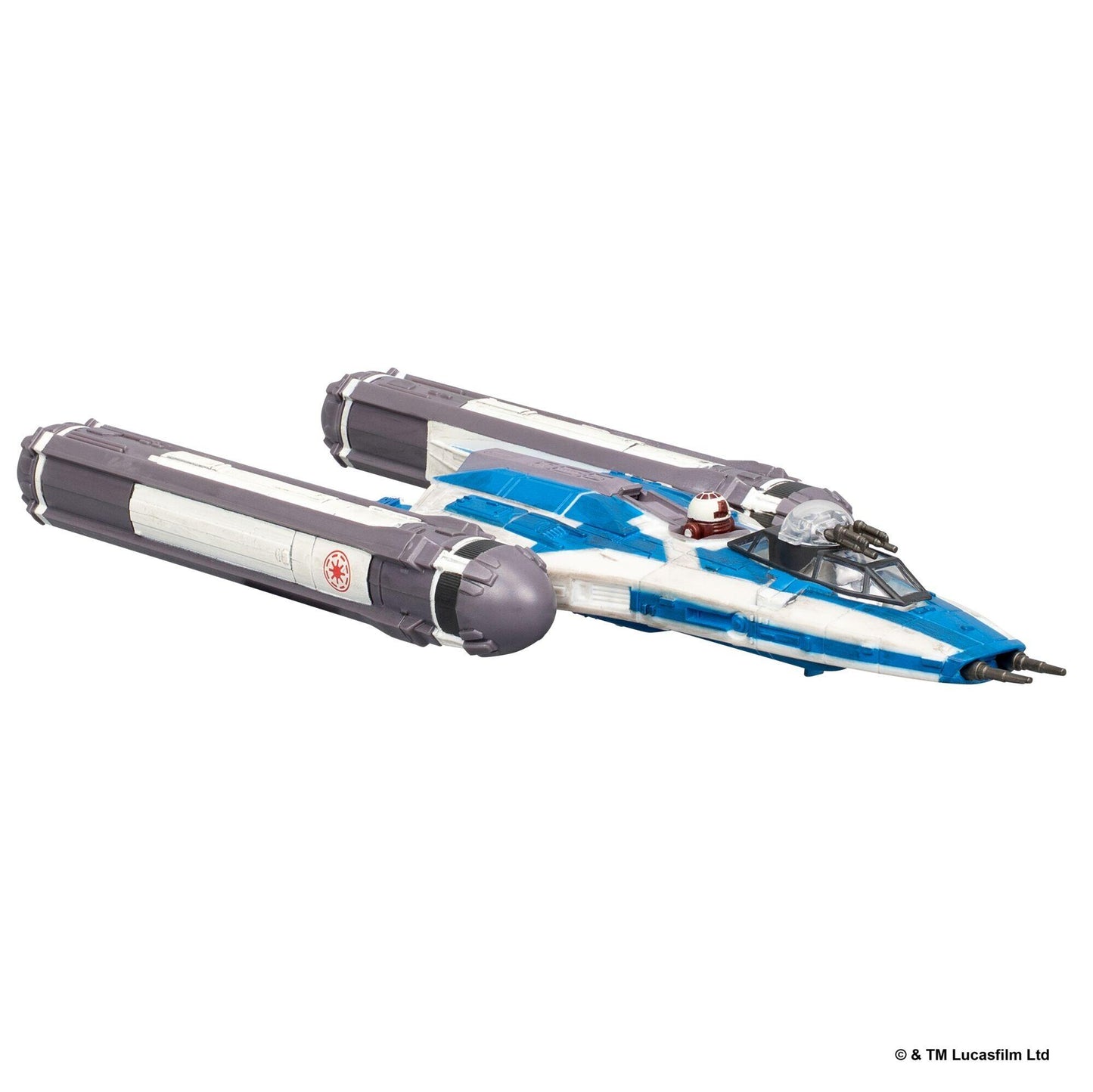 Star Wars Micro Galaxy Squadron 5 Inch Vehicle Series 11 - BTL-B Y-Wing With Captain Rex