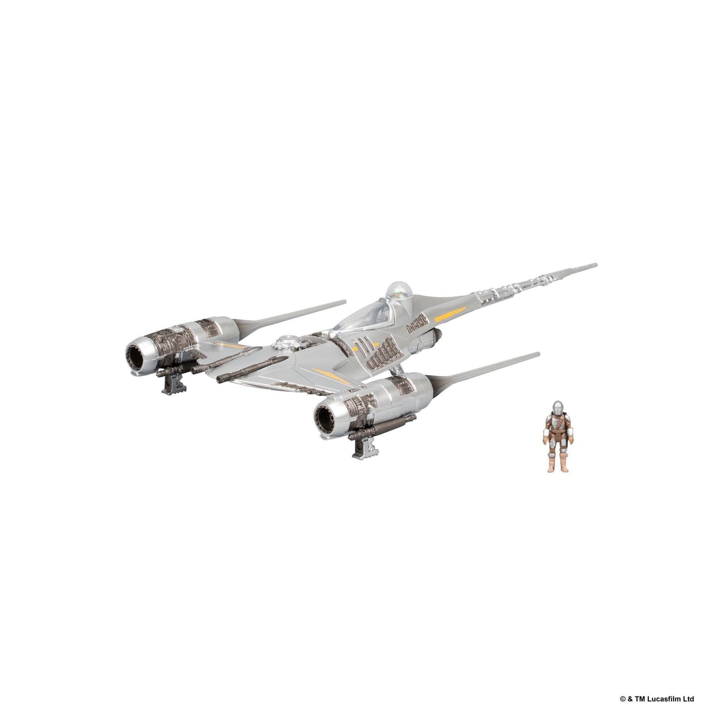 Star Wars Micro Galaxy Squadron 5 Inch Vehicle Series 11 - N-1 Starfighter With The Mandalorian (Armada Edition)