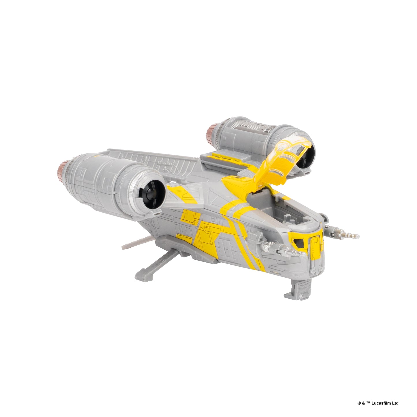 Star Wars Micro Galaxy Squadron 8 Inch Vehicle - Razorcrest W/ The Mandalorian & Grogu
