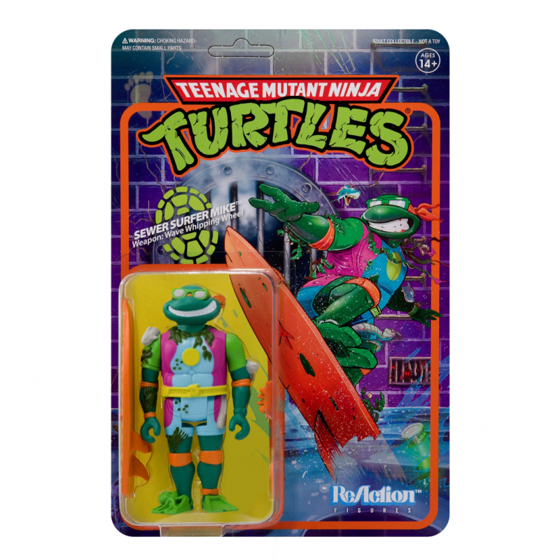 Teenage Mutant Ninja Turtles ReAction Action Figure Wave 3 - Sewer Surfer Micelangelo